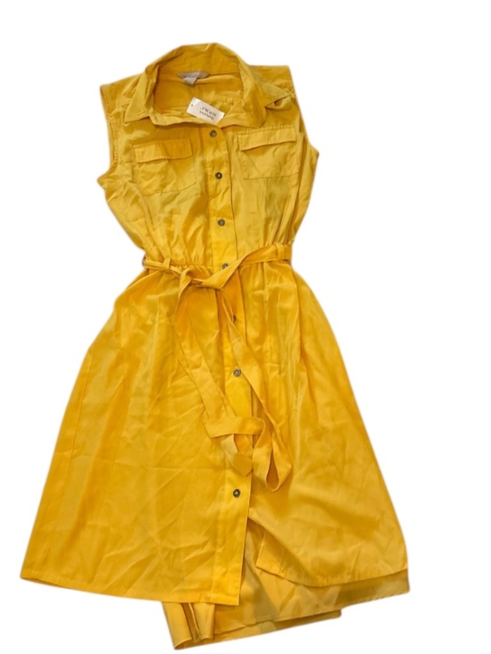 Banana republic yellow button up dress 0
